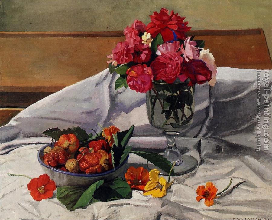 Felix Vallotton : Flowers and Strawberries